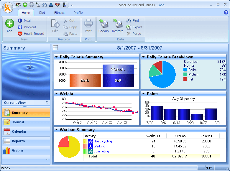  VidaOne Diet and Fitness v3.5.2 (Apr 3, 2010) [Диета, Фитнес] 